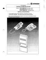 Preview for 1 page of Aiphone RCX-128CEU/B Installation Manual