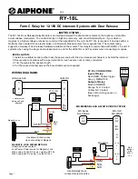 Предварительный просмотр 1 страницы Aiphone RELAY RY-18L Instructions