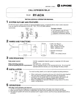 Aiphone RY-AC/A User Manual preview