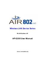 Air 802 AP-G300 User Manual preview