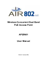 Предварительный просмотр 1 страницы Air 802 AP25N01 User Manual