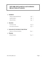 Preview for 2 page of Air Comm Systems ACS 2080-300 NVG Operation And Installation Manual