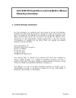 Preview for 10 page of Air Comm Systems ACS 2080-300 NVG Operation And Installation Manual