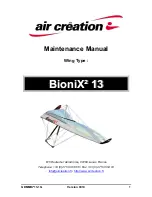 Предварительный просмотр 1 страницы Air Creation BioniX2 13 Maintenance Manual