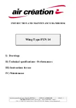 Preview for 1 page of Air Creation FUN 14 Instruction And Maintenance Handbook