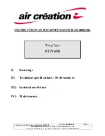Air Creation FUN 450 Instruction And Maintenance Handbook preview