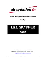 Preview for 1 page of Air Creation l.s.t. SKYPPER 700E Pilot Operating Handbook