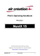 Preview for 1 page of Air Creation NuviX 15 Pilot Operating Handbook