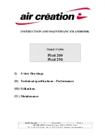 Air Creation Pixel 200 Instruction And Maintenance Handbook предпросмотр