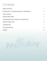 Предварительный просмотр 2 страницы Air innovations GH-2193 Instruction Manual And  Warranty Information