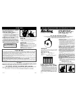 Preview for 2 page of Air King 9518 Operating Instructions And Parts Manual