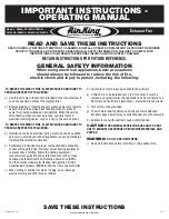 Air King ES130D Operating Manual preview