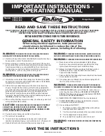 Air King ESVAL30S Operating Manual preview