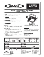 Air King Exhaust Fan ASF90 Specifications preview