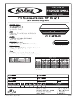 Air King P1030 Specifications предпросмотр