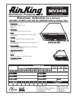 Air King SEV24SS Specifications предпросмотр