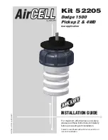 Preview for 1 page of Air Lift AirCELL 52205 Installation Manual