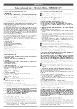 Предварительный просмотр 5 страницы Air Liquide Aidal emergency Operating Instructions Manual