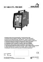 Air Liquide OERLIKON DV 4004 CTL Safety Instruction For Use And Maintenance preview