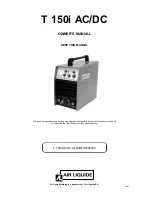 Air Liquide T 150i AC/DC Owner'S Manual предпросмотр