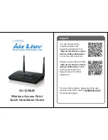 Air Live AC-1200UR Quick Installation Manual предпросмотр