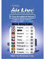 Air Live IP-8000VPN Quick Setup Manual preview