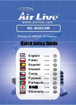 Предварительный просмотр 1 страницы Air Live WL-5420CAM Quick Setup Manual