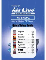 Air Live WN-5000PCI Quick Setup Manual preview