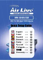 Air Live WN-5000USB Quick Setup Manual preview