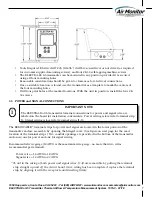 Предварительный просмотр 7 страницы Air Monitor ELECTRA-flo G5 Installation, Operation And Maintenance Manual