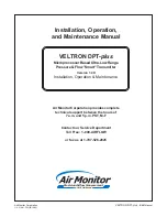 Air Monitor VELTRON DPT-plus Installation, Operation And Maintenance Manual предпросмотр