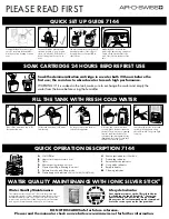 Air-O-Swiss AOS 7135 Ultrasonic Quick Setup Manual preview