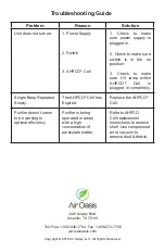 Preview for 8 page of Air Oasis 1000G3 Owner'S Manual