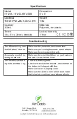 Preview for 5 page of Air Oasis HF-261 Owner'S Manual