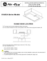 Air-Pro 01A series Installation Instructions & Use & Care Manual preview