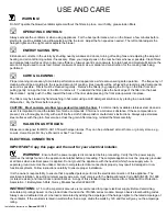 Preview for 7 page of Air-Pro 01A series Installation Instructions & Use & Care Manual