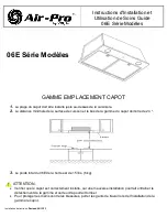 Preview for 9 page of Air-Pro 06E Series Installation Instructions & Use & Care Manual