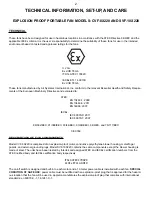 Preview for 2 page of AIR SYSTEMS INTERNATIONAL CVF-12EX22 Operating Manual