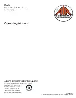 AIR SYSTEMS BAC-30RT30 Operation Manual preview