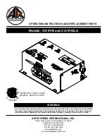 AIR SYSTEMS CO-91IS Operating Instructions Manual предпросмотр