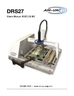 Air-Vac DRS27 User Manual предпросмотр