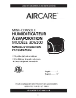 Предварительный просмотр 9 страницы Aircare 3D6100 Use And Care Manual