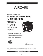 Предварительный просмотр 17 страницы Aircare 3D6100 Use And Care Manual