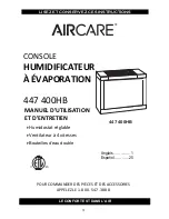 Preview for 12 page of Aircare 447400HB Use And Care Manual