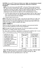 Preview for 6 page of Aircare 4DTS 300 Use And Care Manual