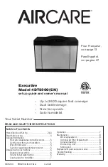 Preview for 1 page of Aircare 4DTS 900 Setup Manual And Owners Manual