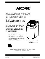 Предварительный просмотр 11 страницы Aircare 826000 Use And Care Manual