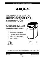 Предварительный просмотр 21 страницы Aircare 826000 Use And Care Manual