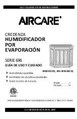 Preview for 27 page of Aircare CREDENZA 696 400HB Use And Care Manual