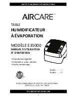 Preview for 9 page of Aircare E35000 Use And Care Manual